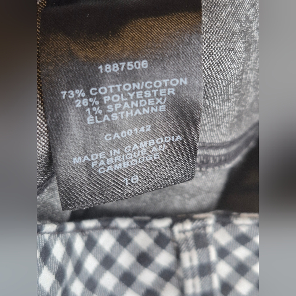 Nygard Black and White Plaid Pants - Picture 4 of 16